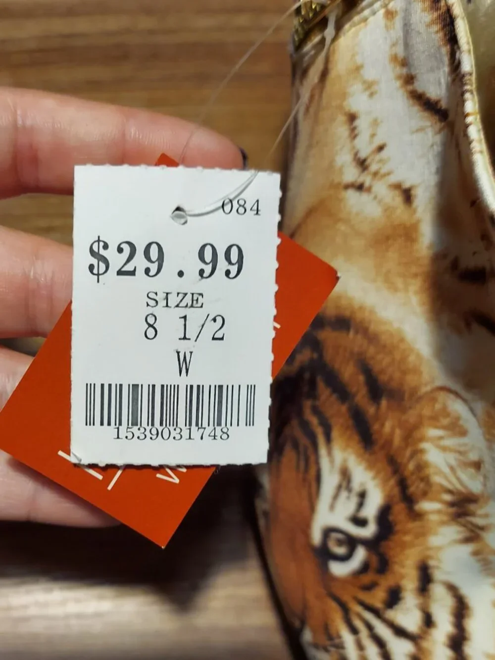 Hot Tomato tiger wedge ankle boots size 8 1/2